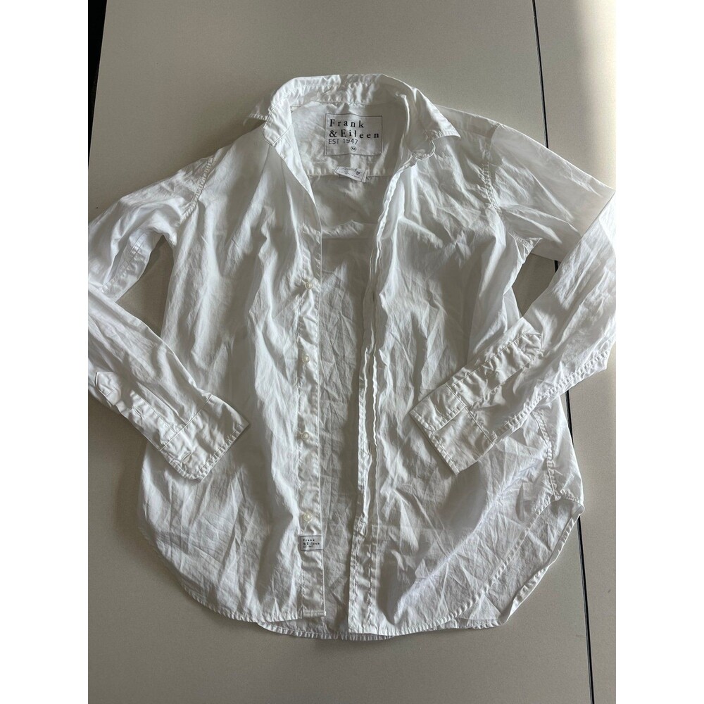 Frank & Eileen "FRANK" Poplin Button Down XS long sleeve WOMEN'S white